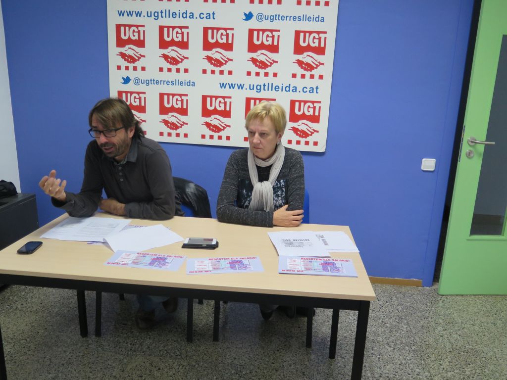 La UGT presenta a Lleida la campanya: 'Rescatem els salaris'