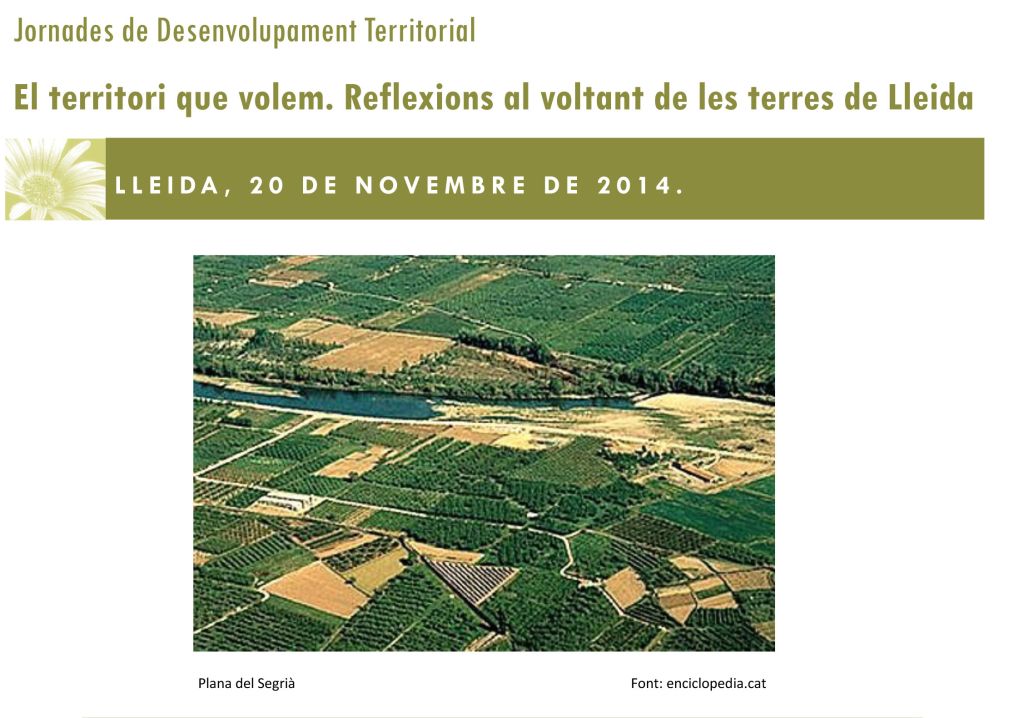 La UGT-Terres de Lleida participarà en unes jornades de Desenvolupament Territorial