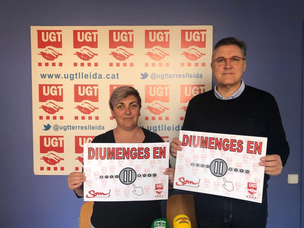 La UGT-Terres de Lleida fa una crida a la societat per a que els diumenges i festius els comerços es posin ‘en pausa’