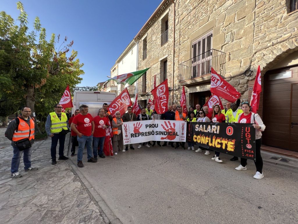 La UGT-FICA de les Terres de Lleida denúncia persecució sindical a l’empresa Jaudol de La Fuliola
