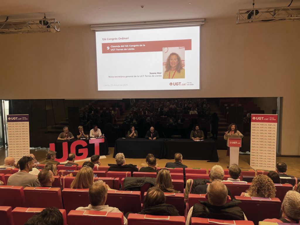 Joana Mor relleva a José Luis Aguilá com a secretària general de la UGT-Terres de Lleida